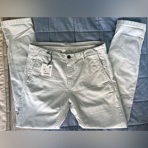 ZARA dnwr. Men’s Slim Chino Pants – Off-White – US 31 (EU 40) X 31 – NWT